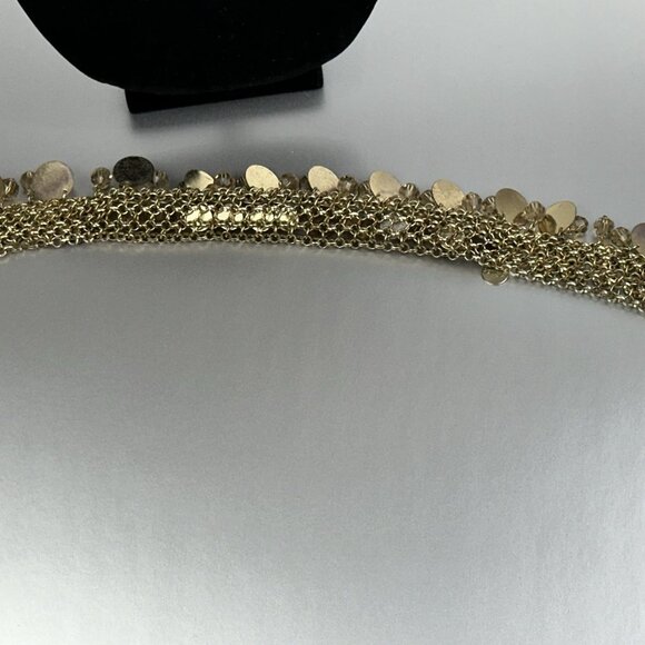 Charming Charlie Statement Necklace Bib Goldtone - Picture 13 of 16